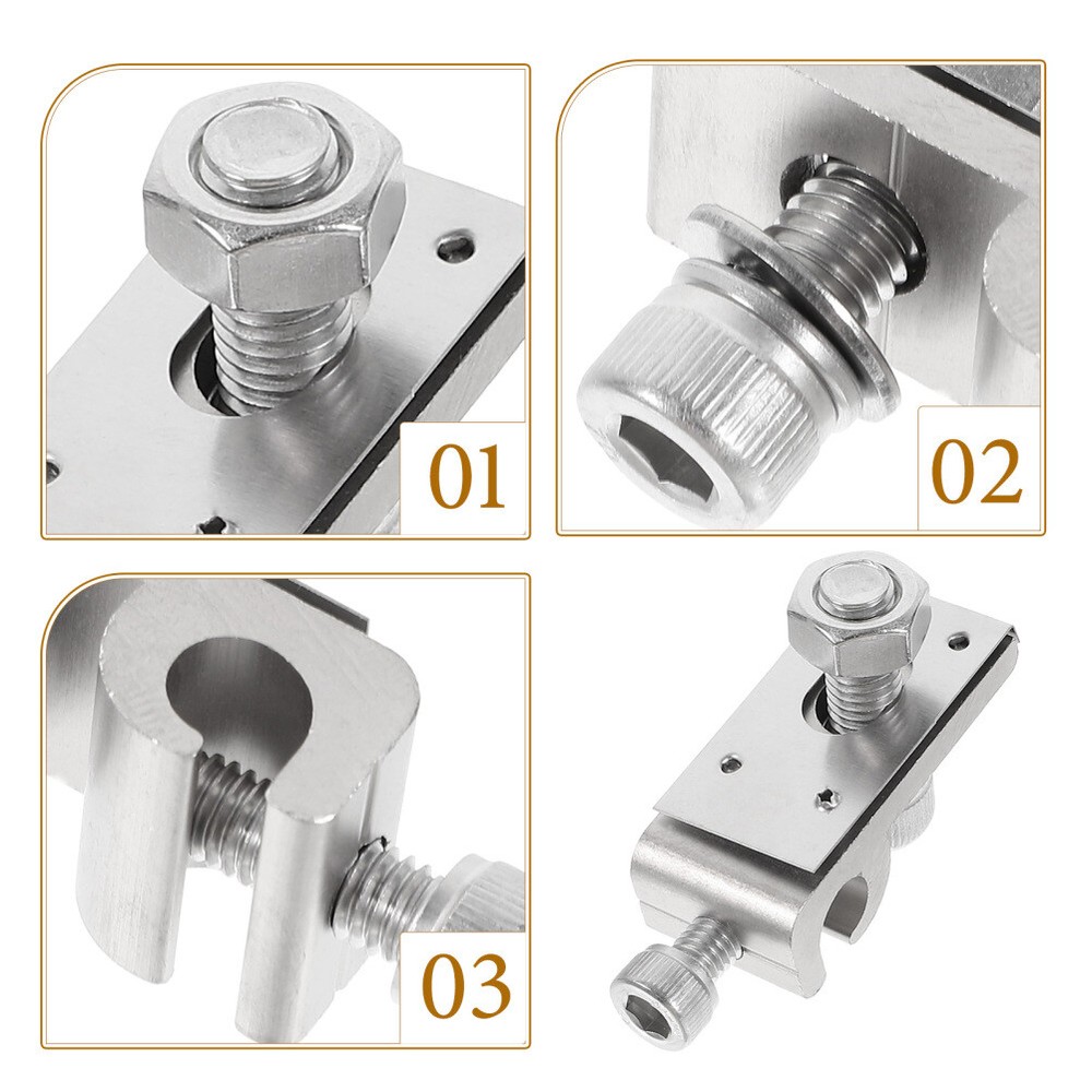 4 Pcs Ground Lug Cable Clamp Solar Panel Grounding Connector