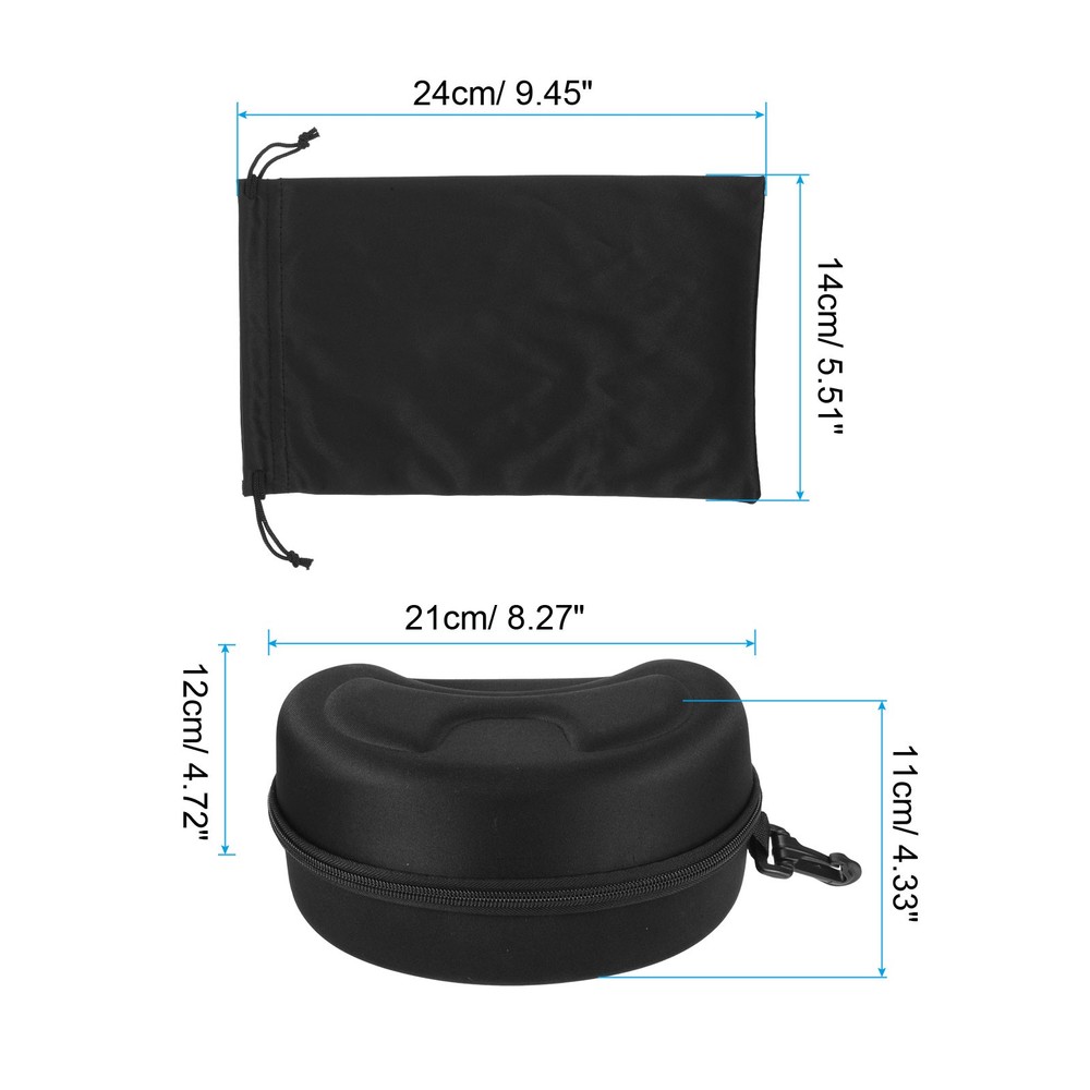 Snow Goggle Bag & Case, EVA Glass Case with Microfiber Ski Goggle Pouch