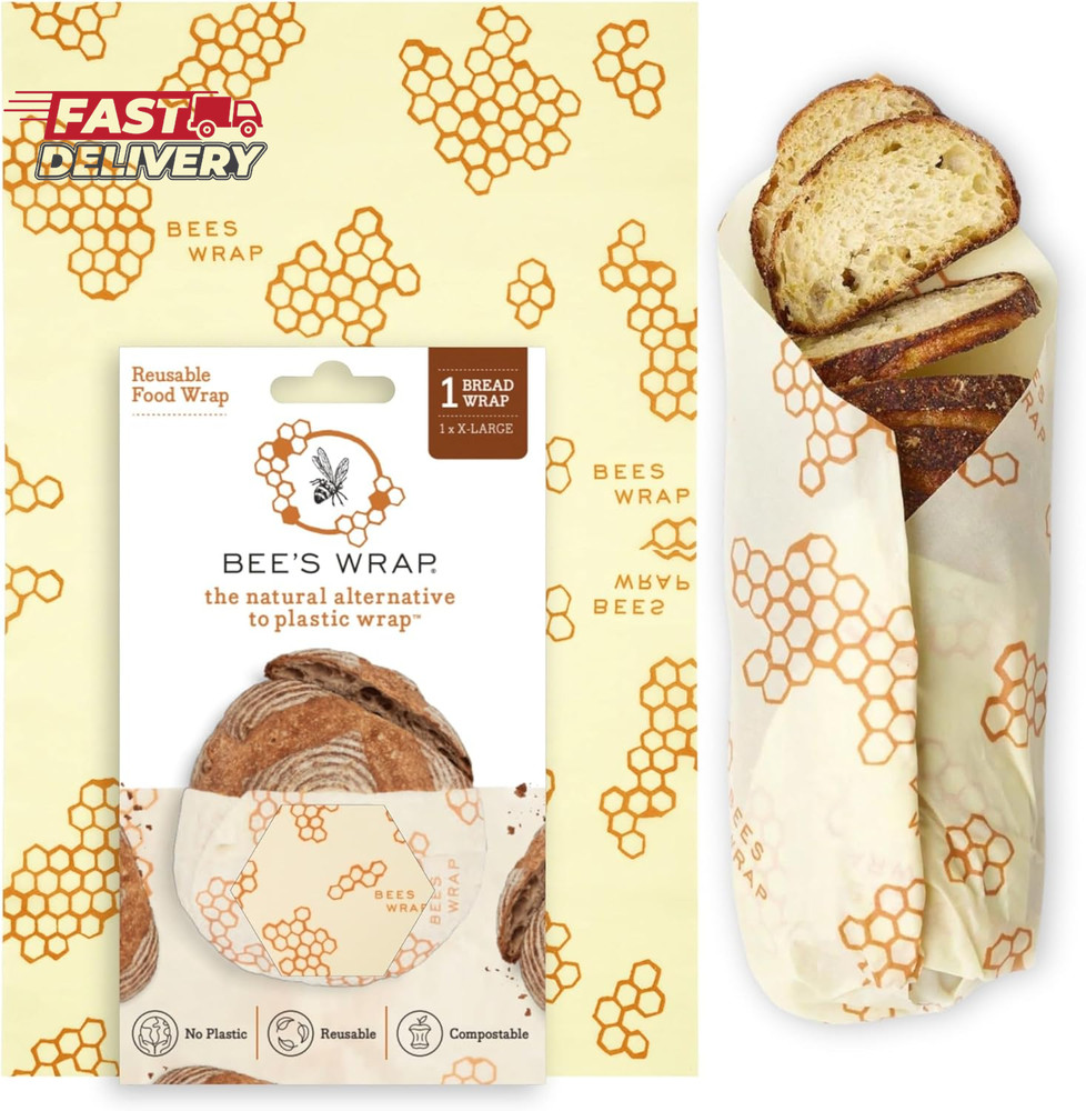 Bee'S Wrap Beeswax Wraps for Bread - Beeswax Bread Wrap for Sourdough & Bread St