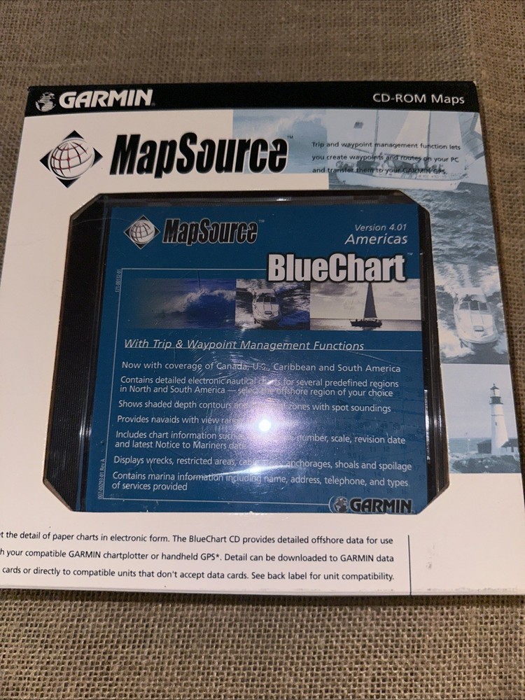 Garmin BlueChart America's CD ROM Mapsource version 4.01