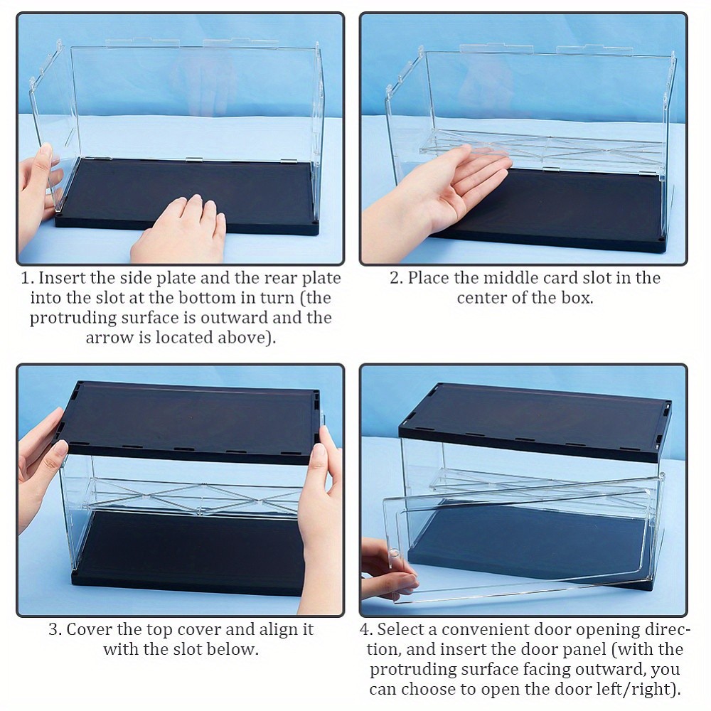 1set 2-Row Transparent Acrylic Minifigures Display Case for Models Building