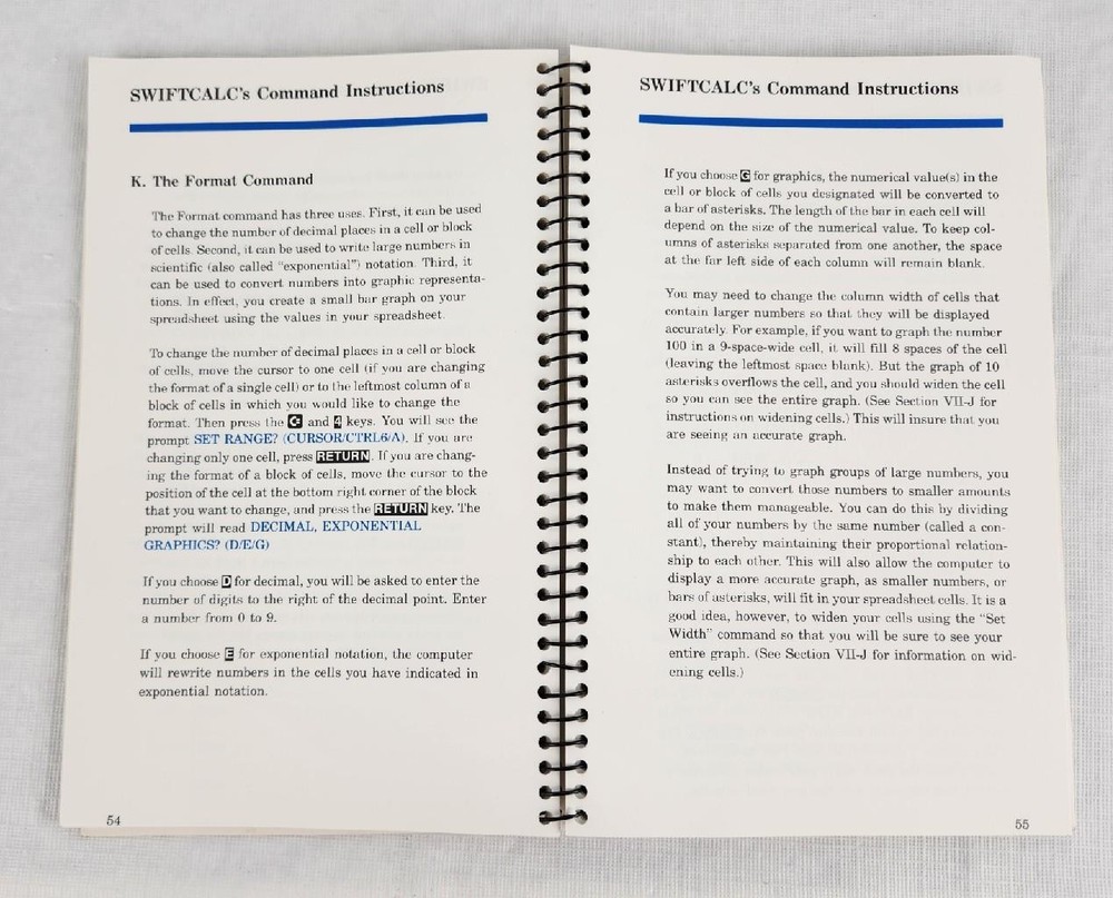 Timeworks SwiftCalc w/ Sideways for Commodore 64 & 128 Computers User's Manual