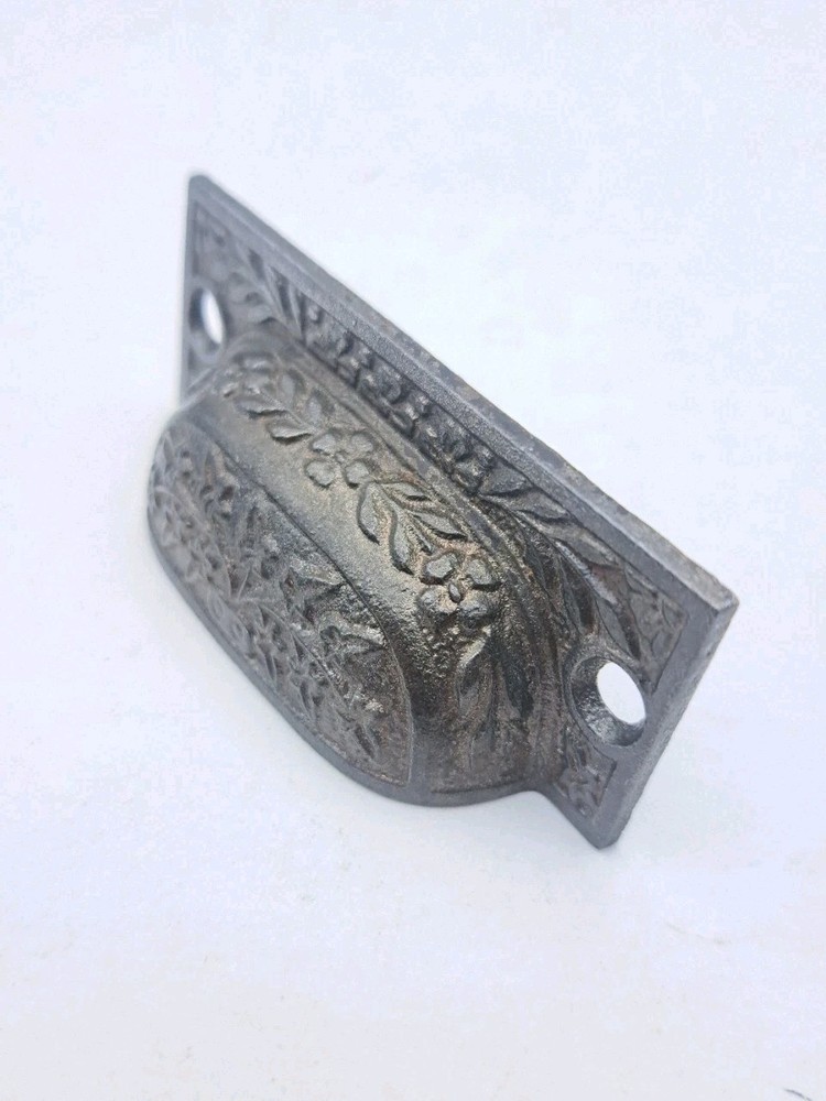 Antique/Vintage Bin Pull Apothecary Drawer Pull Handle Cast Iron Hardware