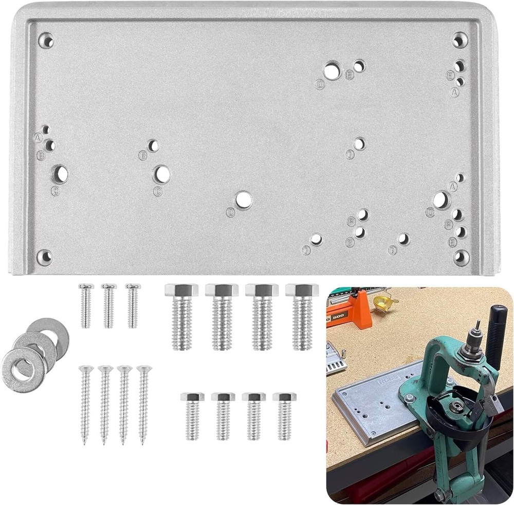 9282 Accessory Base Plate 3 Grey For RCBS Cast Aluminum Shell Holder Accessory