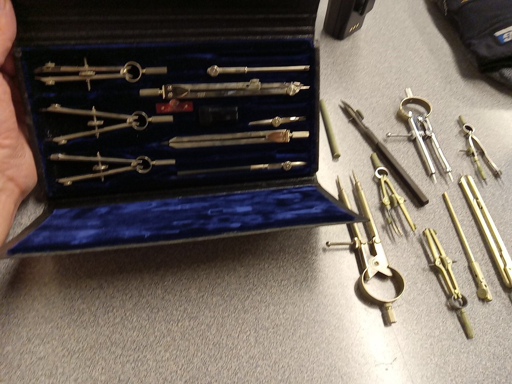 Post 1145C Drafting Tools Set Made In Germany PLUS VARIOUS OTHERS AS SHOWN. NICE