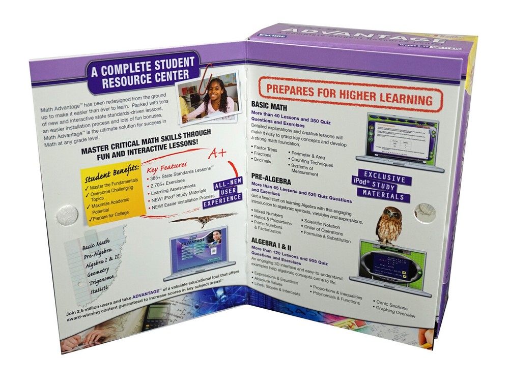 Math Advantage: Study Skills Math Curriculum DVD Homeschool Grades 6-12, Age 11+