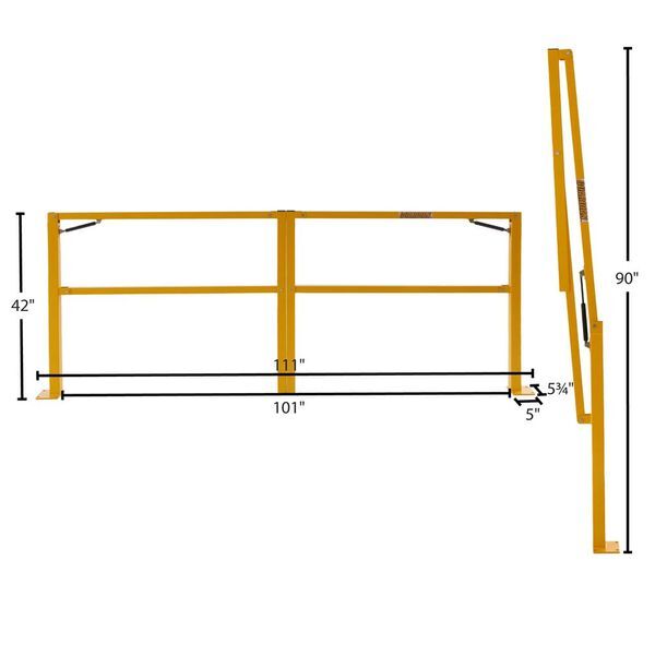 8' Guardian Folding Dock Door Gate
