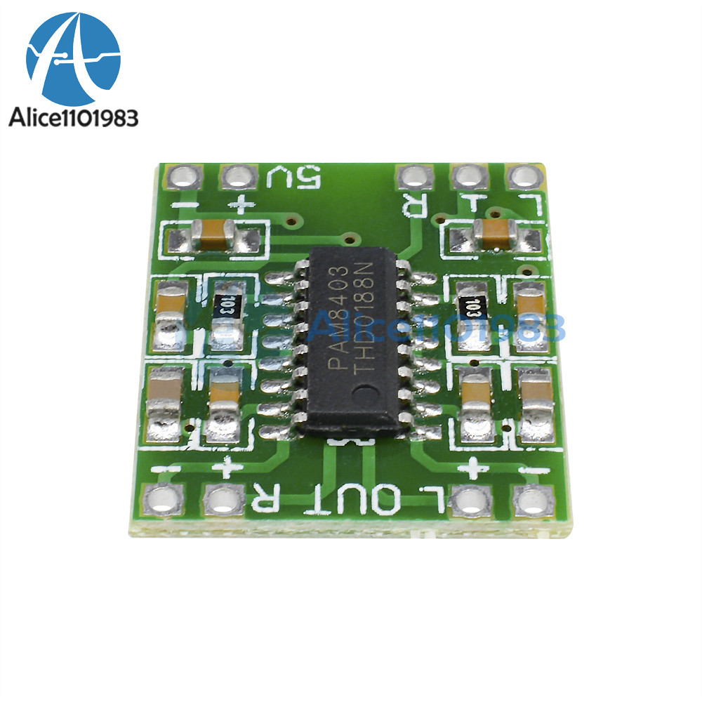 5pcs PAM8403 Mini 2 Channel Stereo 3W Class D Audio Power Amplifier Module Board