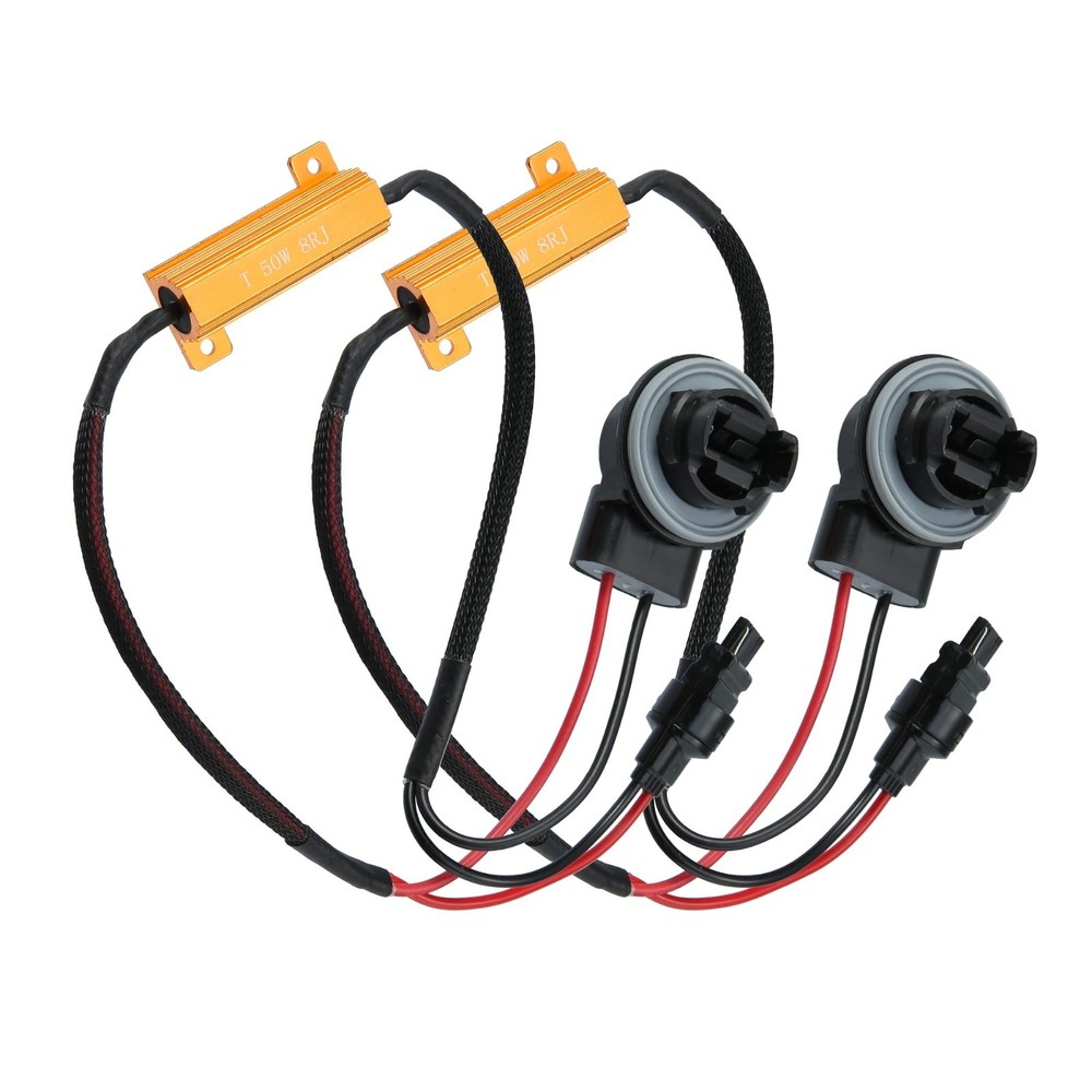 Wire LED Resistor Canceler Error Decoder 3157 S Harness Rear Turn Signal Plug