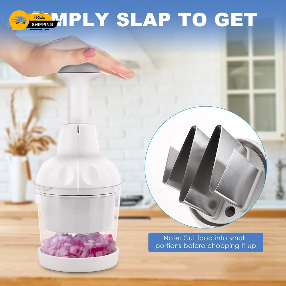 Pampered Chef Vegetable Chopper - Easy Clean Dishwasher-Safe White