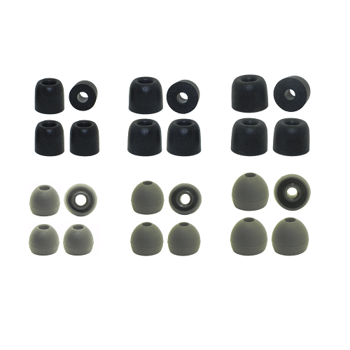 Replacement Earbud Tips Audio-Technica Silicone & Memory Foam Ear Tips 12 Pairs!