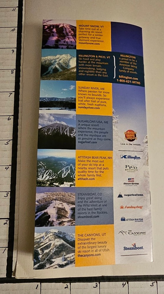 2003/04 KILLINGTON SKI AREA BROCHURE. MINT. See Description