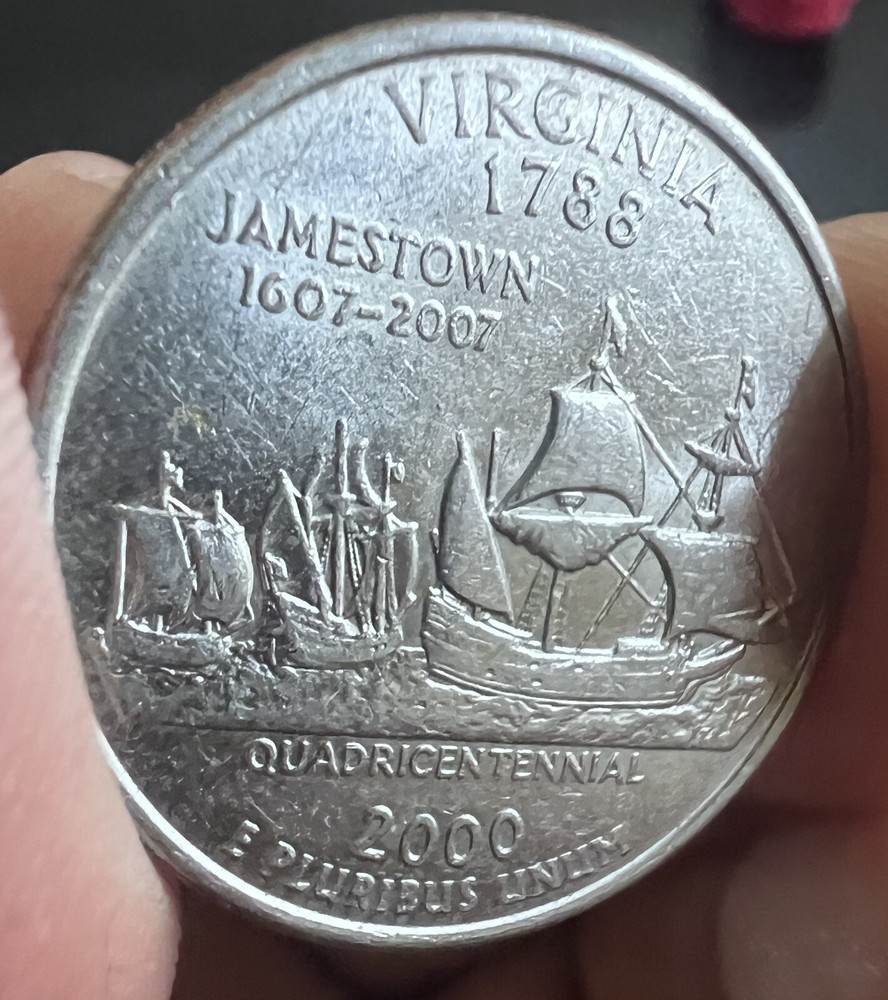 2000 P-State Virginia Quarter- Circulated Good Condition