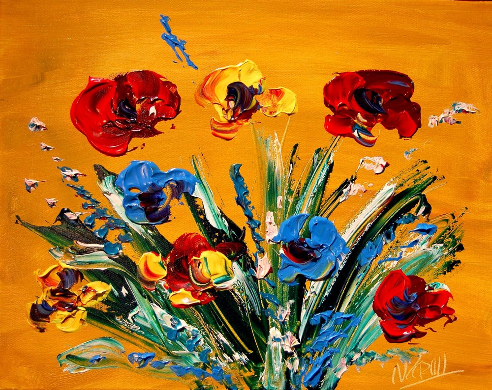 IMPRESSIONIST MODERN ART STRETCHED CANVAS  MUSIC COFFEE LANDSCAPE