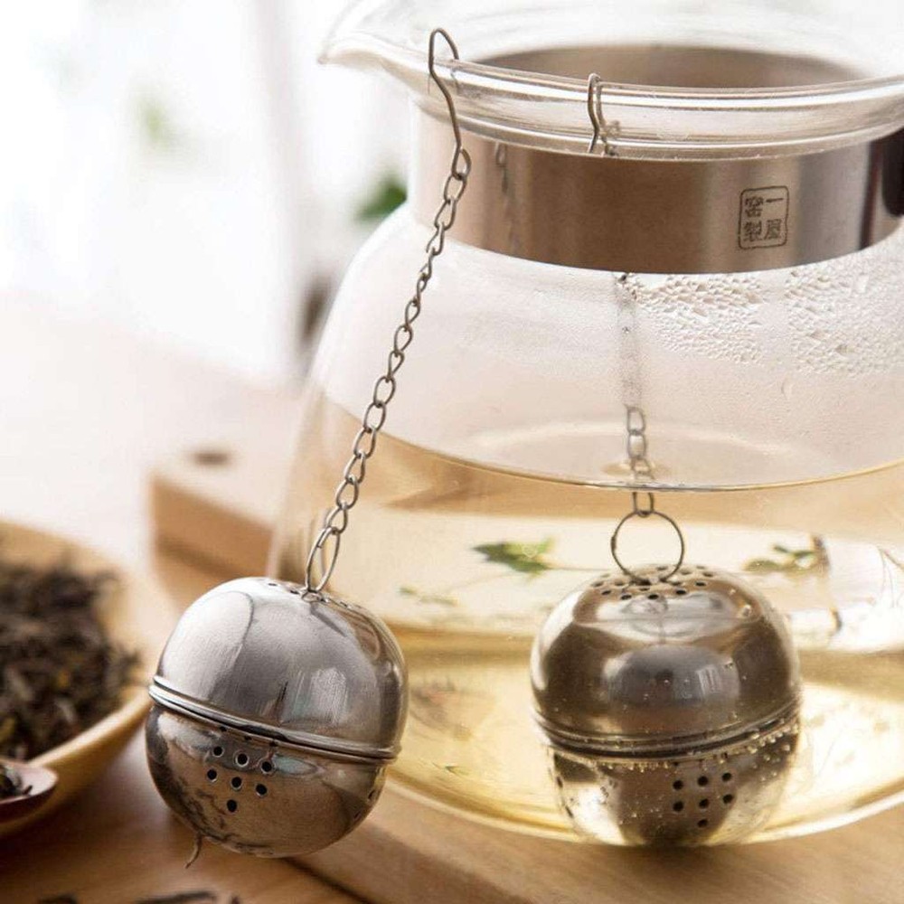 Tea Infuser Ball Mesh Loose Leaf Herb Strainer Stainless Steel Secure Locking