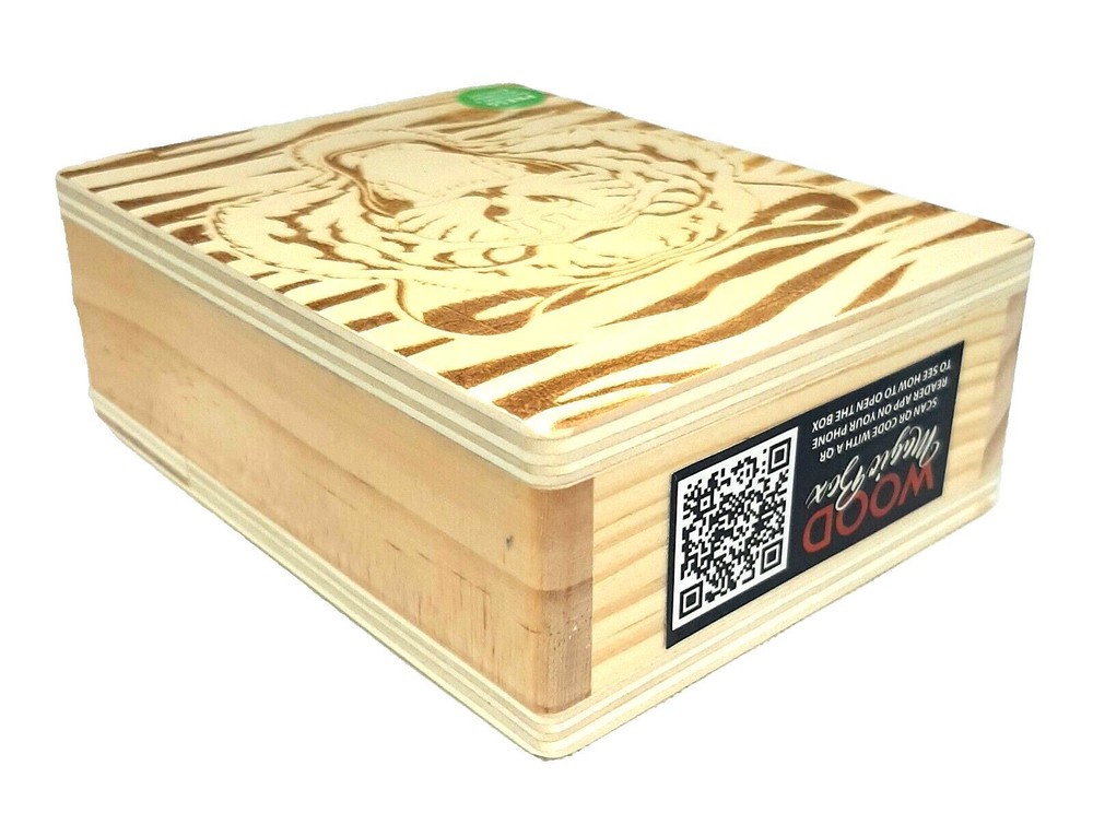 Smokezilla Wood Magic Box Tiger Design Smoking Accessories Box