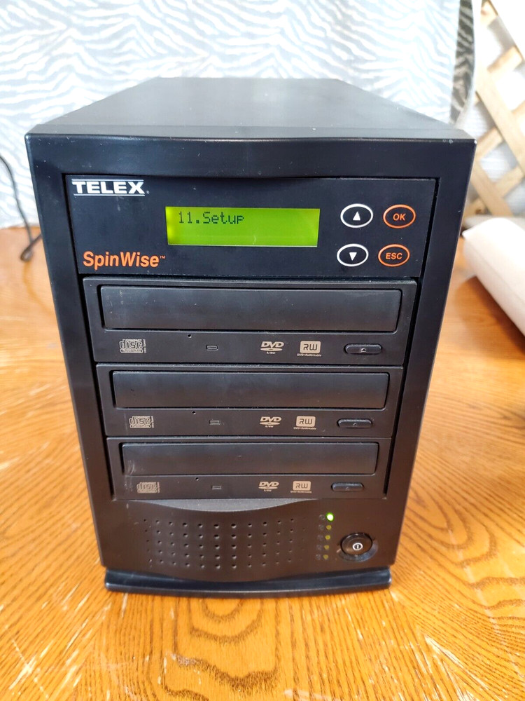 Telex Spinwise CD/DVD Disc Duplicator Copier w/ 3 Drive Bays TESTED & WORKS