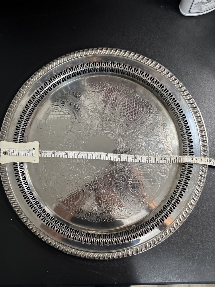 Vintage Silver Plate 15” Ornate