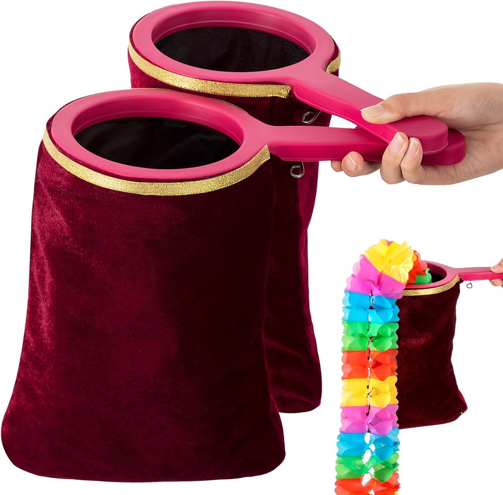 2 Pcs Magic Props Change Bag Magic Change Bag with Zipper Twisting Handle Make T