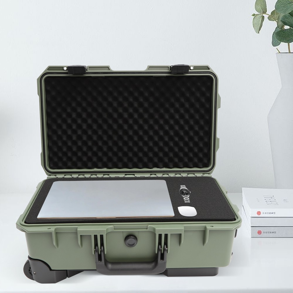 22In Camera Hard Case Protective Roller Camera Carrying Case Waterproof +Foams