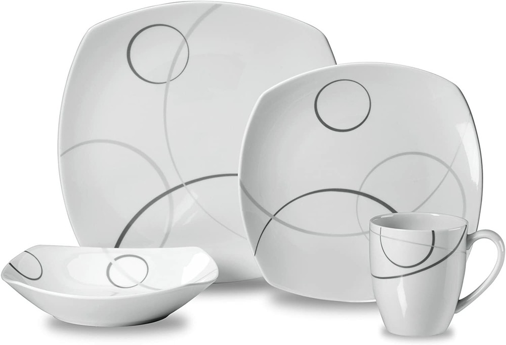 Mikasa Geometric Circles 4-Piece Place Setting H1933