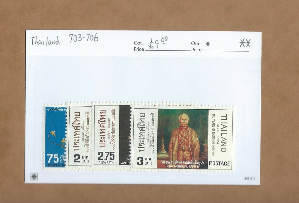 Thailand - Scott 703-706  (National Museum)   MNH