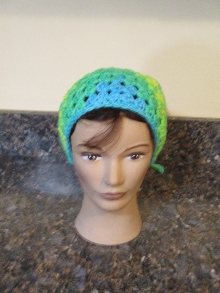 Crocheted bandanas made by Haley