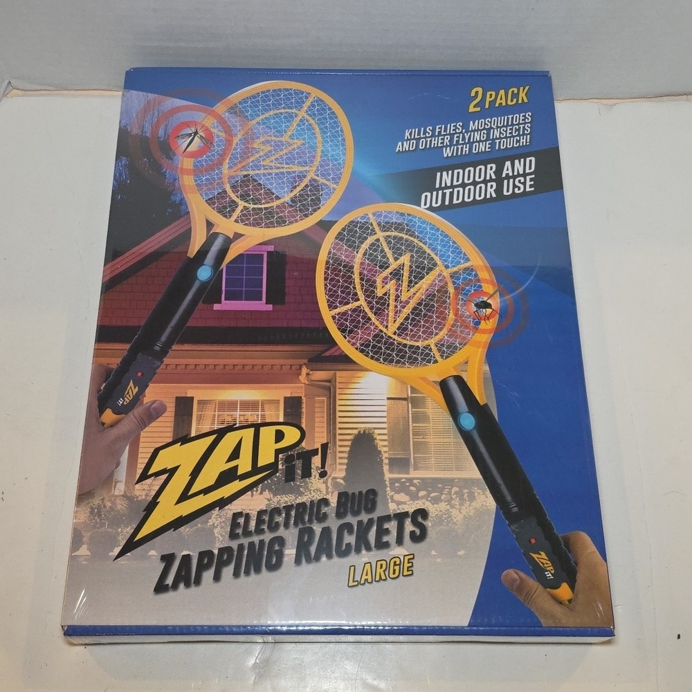 Zap It Bug Zapper Racket Mini Battery Powered Bug Zapper 2 Pack Model ZAPITBP