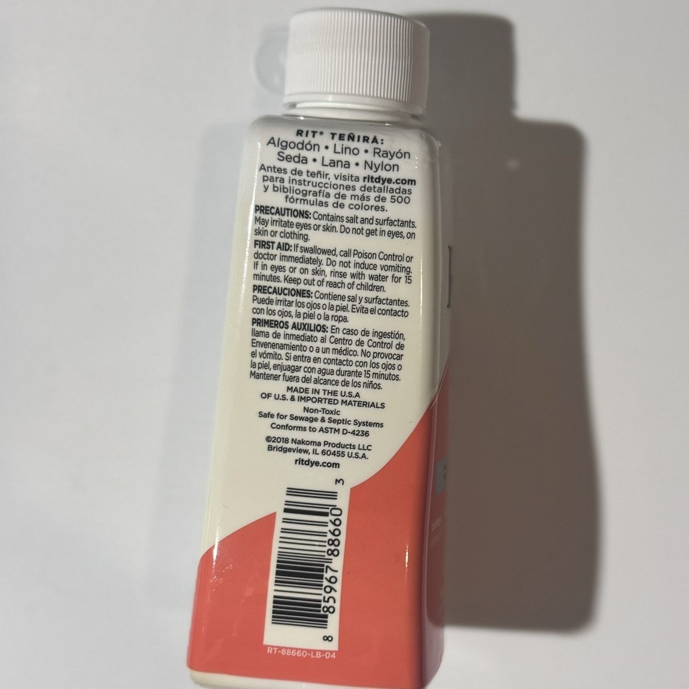 Rit Dye Coral 8 Oz All Purpose Dye