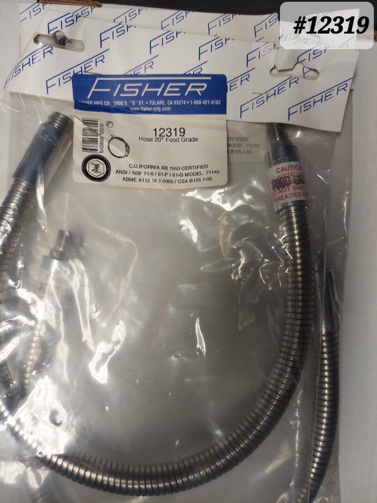 Fisher #12319, 20" Pre-Rinse Hose