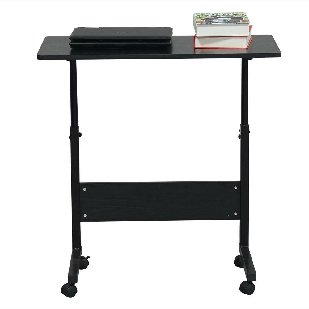 Office Laptop Desk Rolling Adjustable Portable Table Computer Mobile Stand New