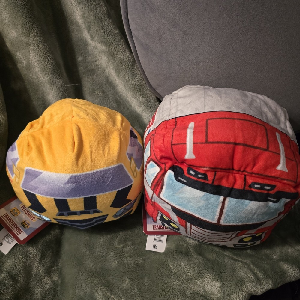 Transformers Reversible Plushies Optimus Prime & Bumblebee