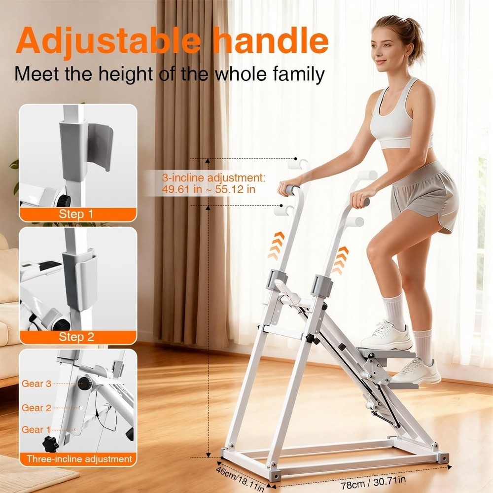 Foldable Stair Stepper Machine with Handles