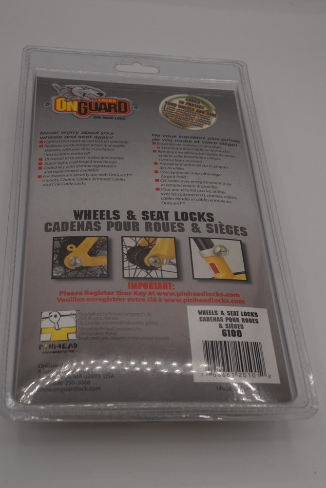 On Guard Bicycle Quick Release Wheel Locks & Seatpost Binder