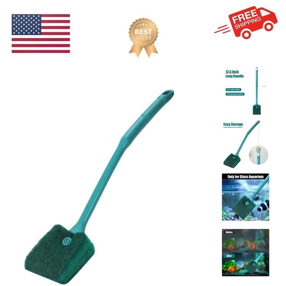 Fish Tank Cleaning Tools, Aquarium Double Sided Sponge Brush, Algae Scraper C...