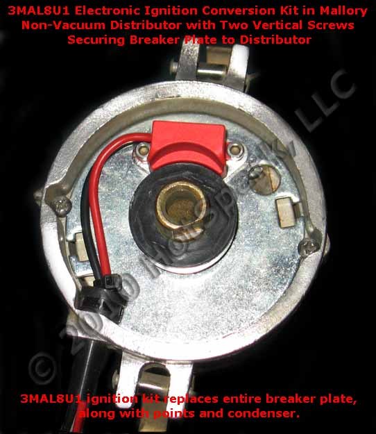 Electronic Ignition Conversion for 8-cyl Mallory Marine Distributors with Points