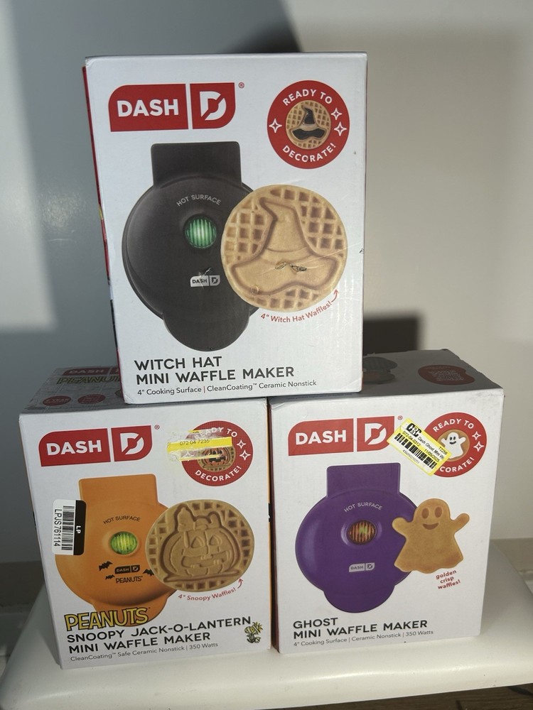 Dash Witch Hat Mini Waffle Maker 4” Nonstick Halloween Kitchen