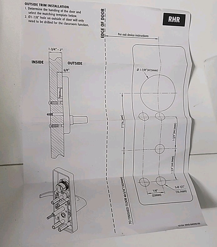 PAMEX E5000/LPA-AL PANIC EXIT DEVICE