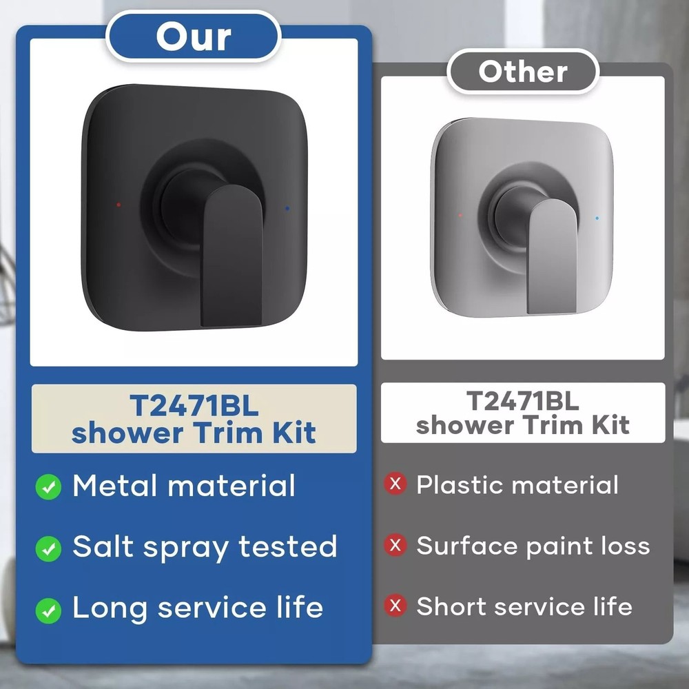 Shower Handle Kit For T2471BL Posi-Temp Valve Shower System Replacement