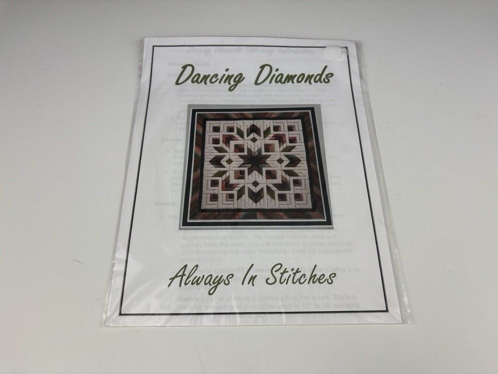 Always In Stitches Dancing Diamonds Needlepoint Pattern 2S
