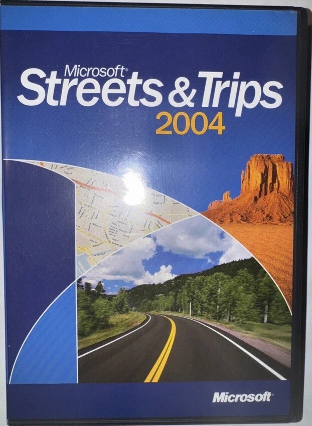 Microsoft Streets & Trips 2004 Software 2 CD Set PC - Pre-Owned