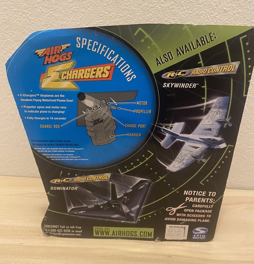 Air Hogs E-Chargers Flying Wingz Motorized Airplane