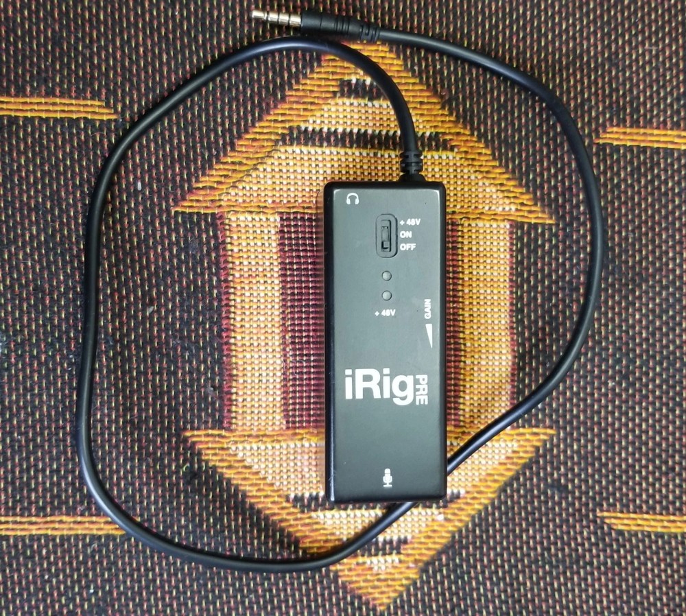 IK Multimedia iRig +48V Phantom Power Portable XLR Microphone Audio Interface