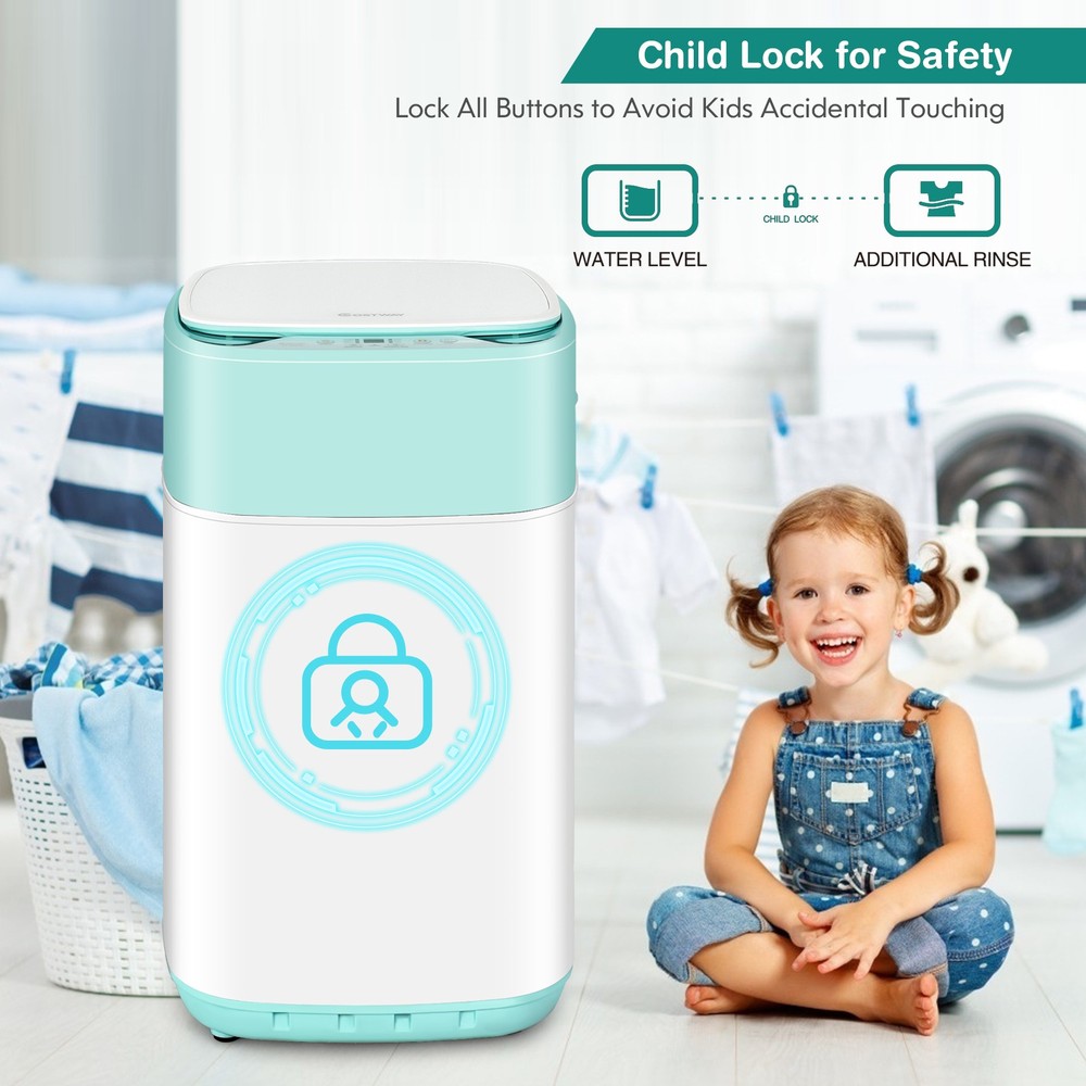 Costway 8lbs Portable Fully Automatic Washing Machine W/ Drain Pump
