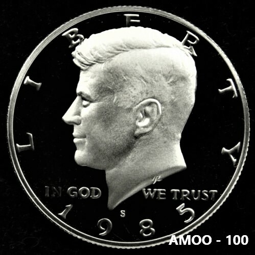 1985 S Proof Uncirculated, Kennedy Half Dollar