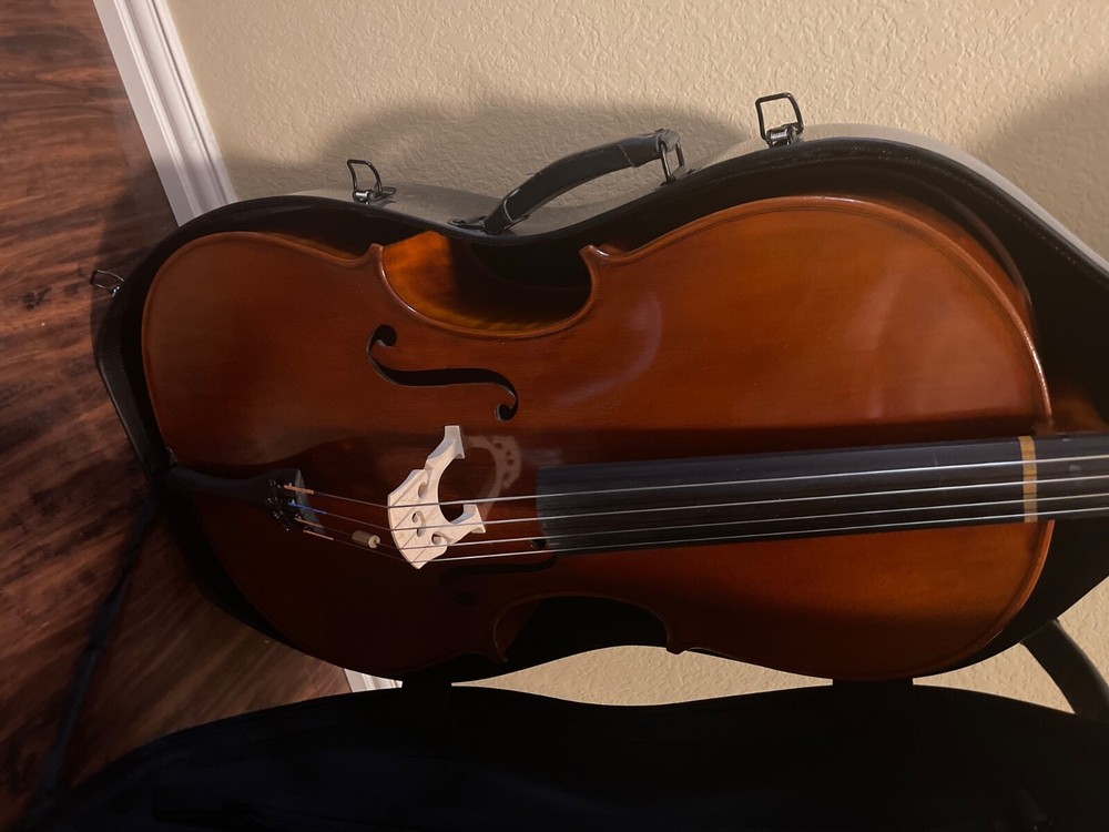 Cello 4/4 with black dot cello case