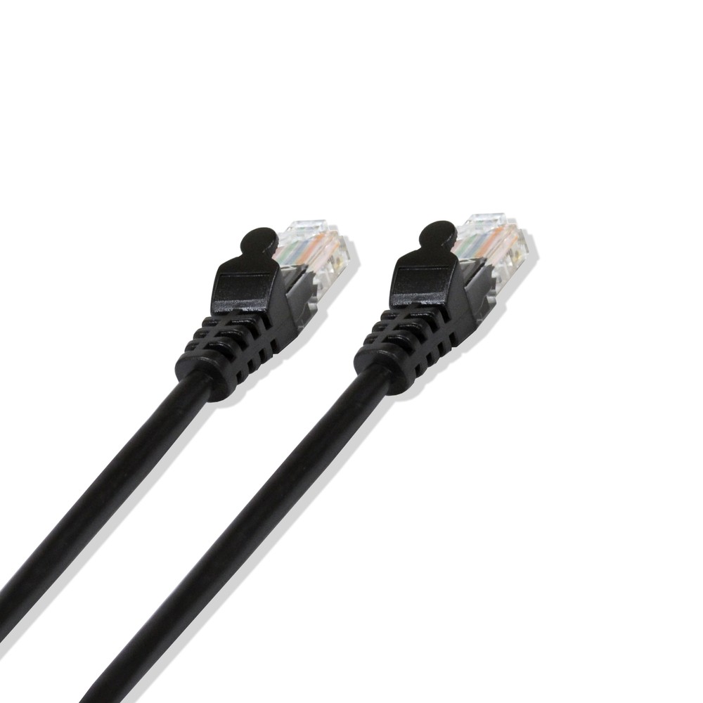 75Ft Cat5e Ethernet RJ45 Lan Wire Network Black UTP 75 Feet Patch Cable (5 Pack)
