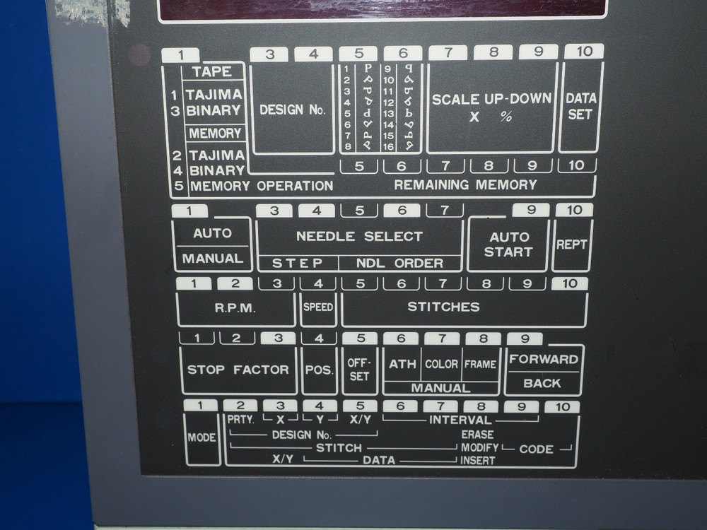 Tajima TME-HC912 *EMPTY* Controller Control Box W/Front Panel Film OEM
