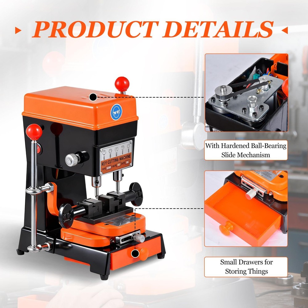 Key Cutting duplicating Machine Cutter Car Key Copier Locksmith Tools US