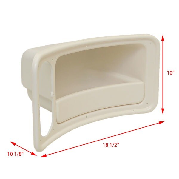 Larson Boat Storage Container Panel | 18 1/2 Inch Plastic Off White